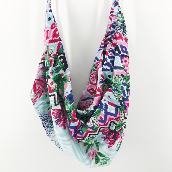 Bohemian Floral Ethnic Slouch Hobo Bag - Picture 4 of 10